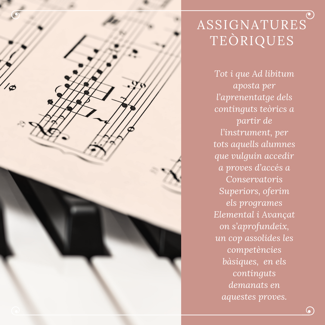 Assignatures teòriques – Ad libitum Escola de Música